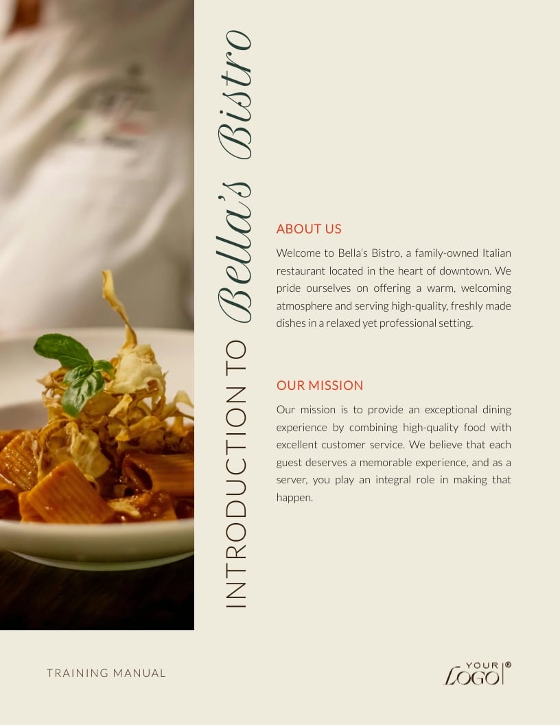 Restaurant Server Training Manual