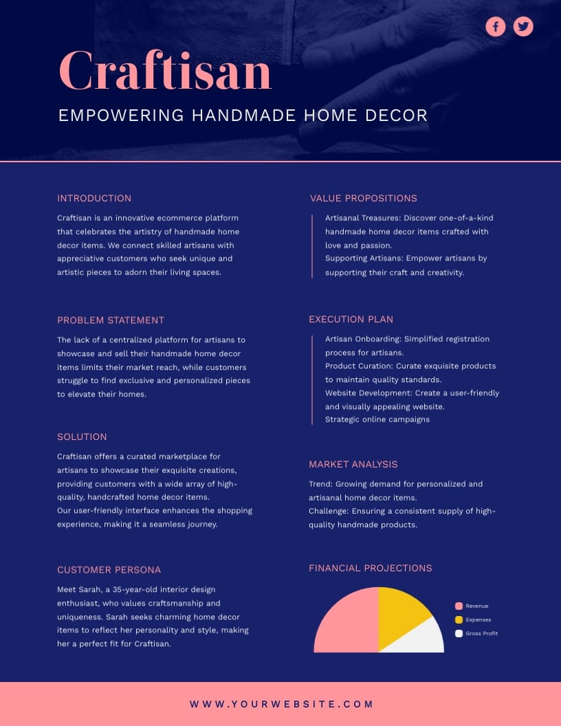 Retail Ecommerce One Pager Business Proposal Template Visme