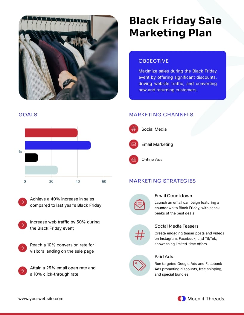 Retail One Pager Marketing Plan