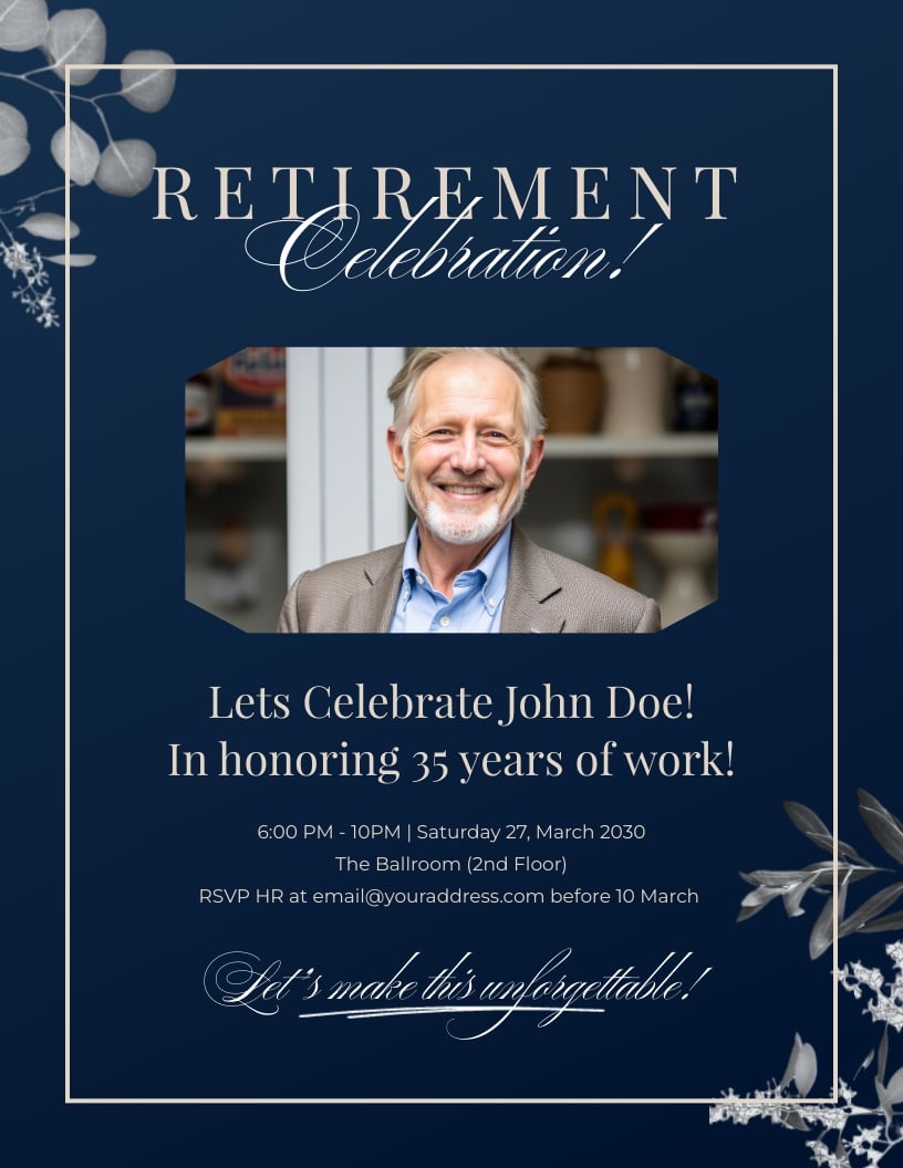 Retirement Party Flyer Template