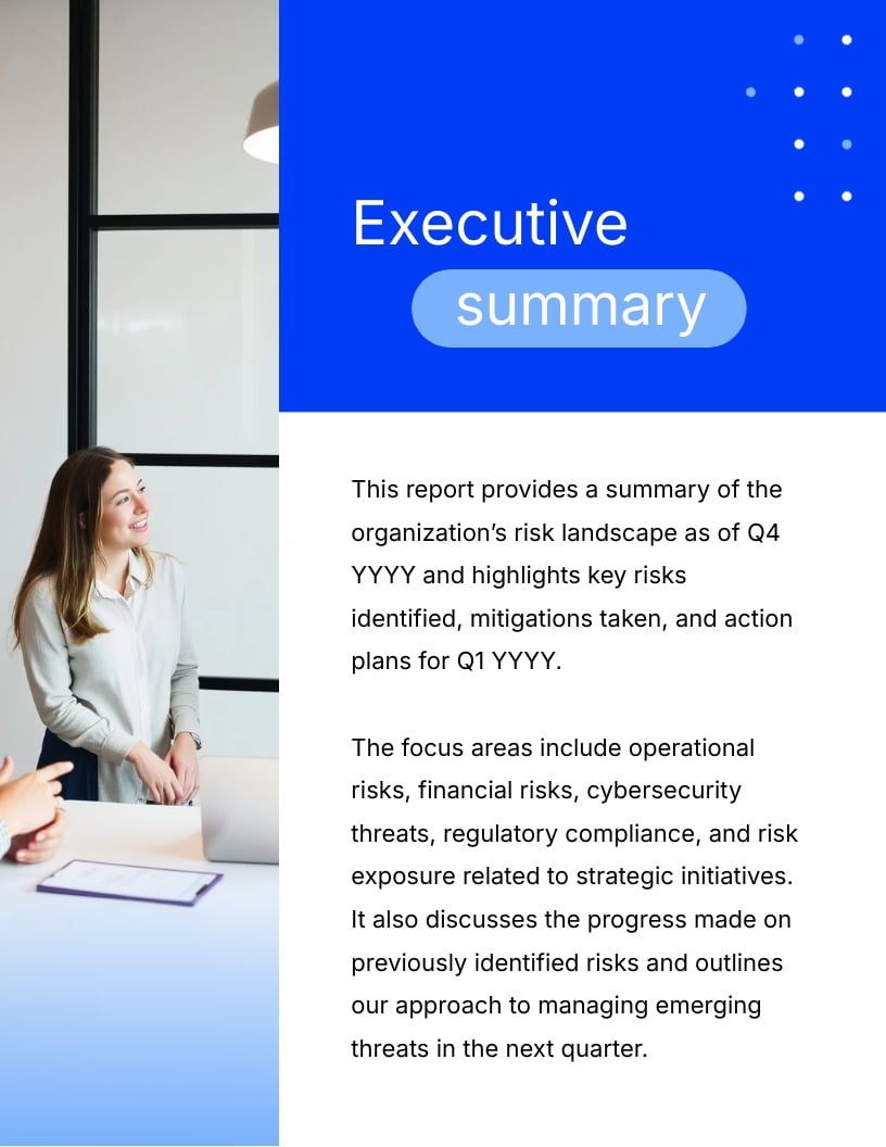 Risk Management Briefing Report