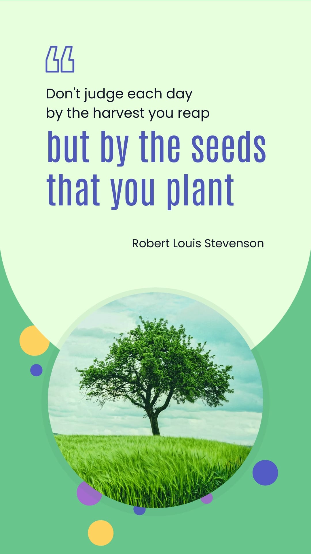 Robert Louis Stevenson Animated Quote Vertical Template