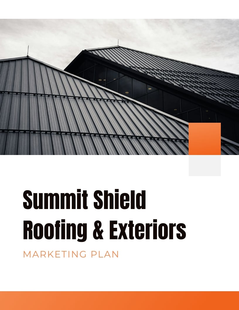 Roofing Company Marketing Strategy Plan Template