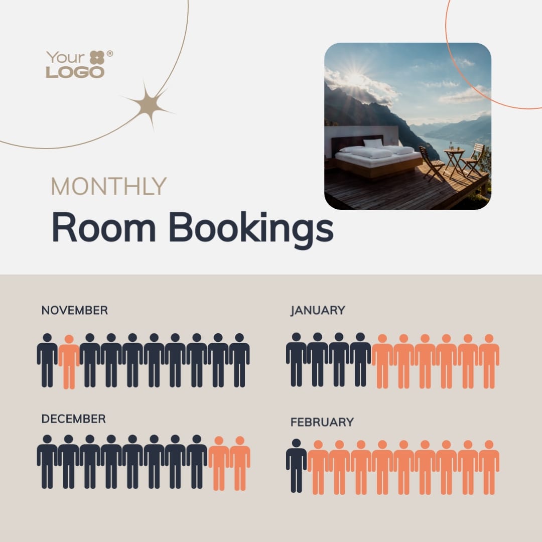 Room Bookings Pictogram Square Template