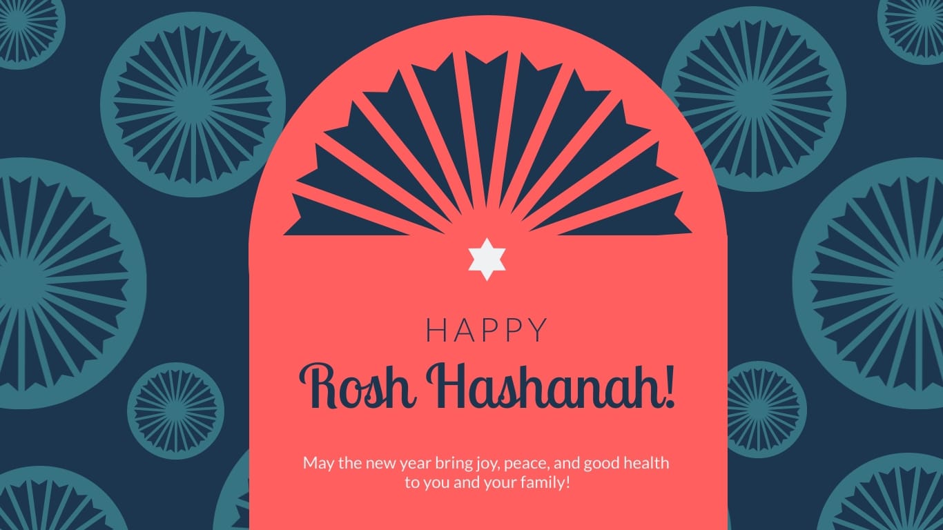 Rosh Hashanah Greeting Animated Wide Template