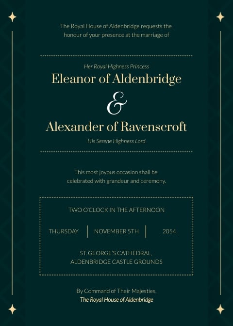 Royal Invitation Template Royal Invitation Template