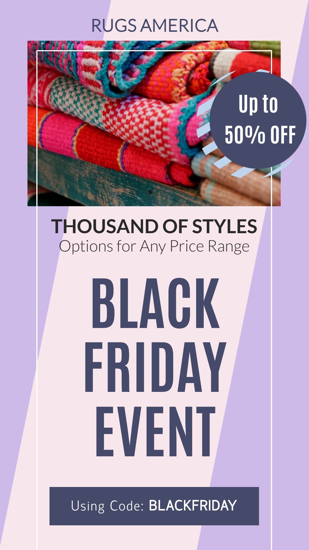 Rug Store Bite-Sized Ad Vertical Template