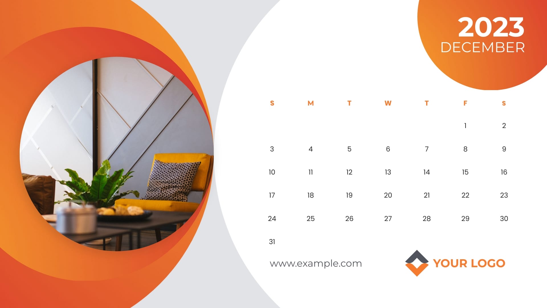 SaaS Company Calendar Template | Visme
