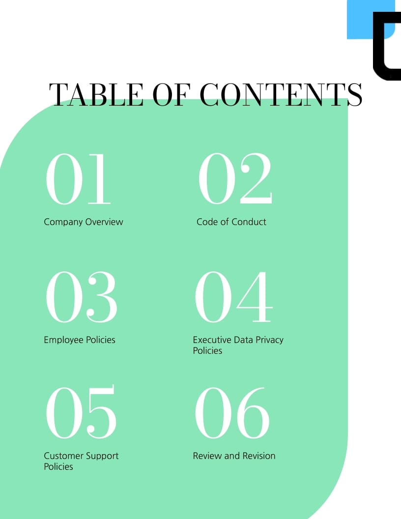 SaaS Company Policy Manual Template - Slide 2 SaaS Company Policy Manual Template - Slide 2