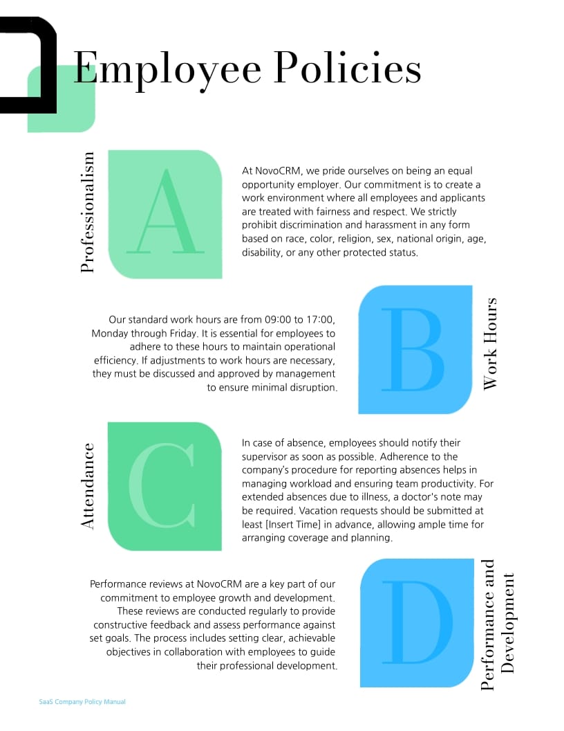 SaaS Company Policy Manual Template - Slide 5 SaaS Company Policy Manual Template - Slide 5