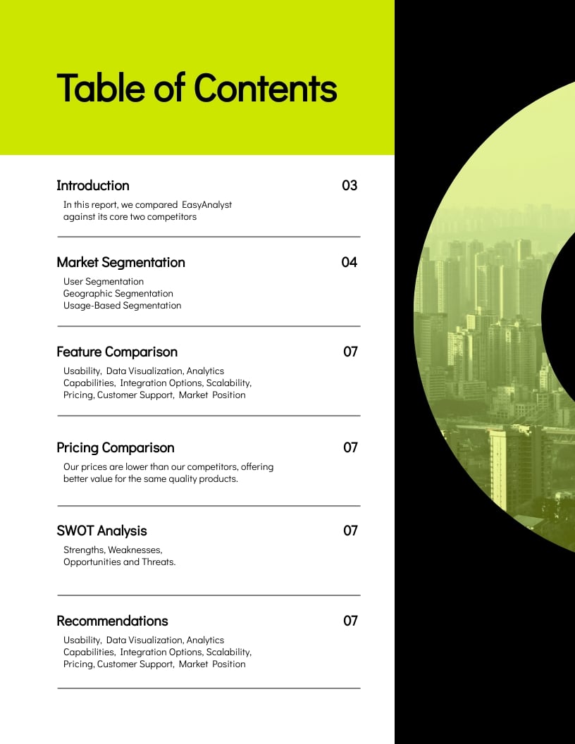 SaaS Competitor Analysis Report Template - Slide 2 SaaS Competitor Analysis Report Template - Slide 2