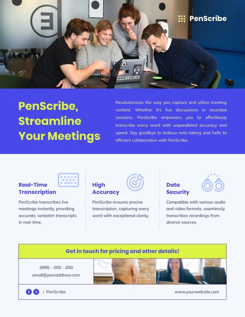 SaaS Product Sell Sheet Template