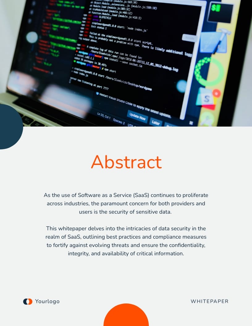 SaaS Security Whitepaper Template | Visme