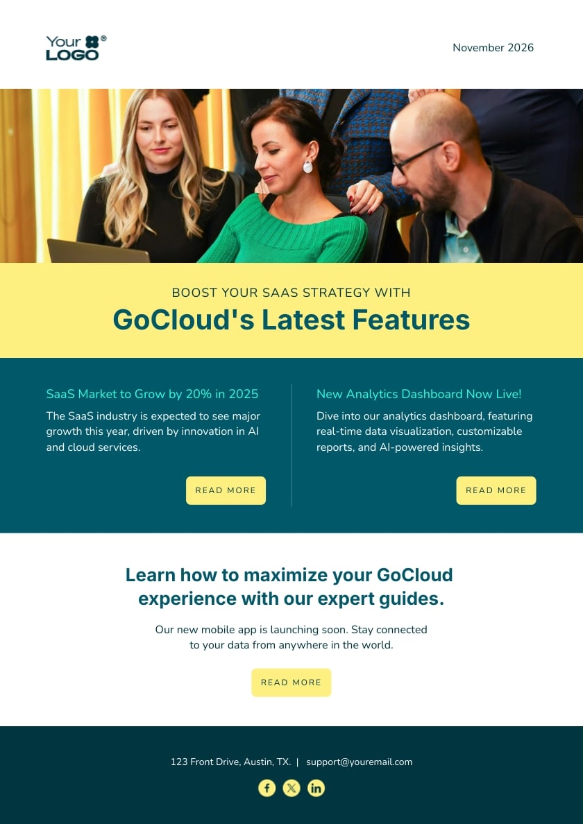SaaS Weekly Newsletter Template