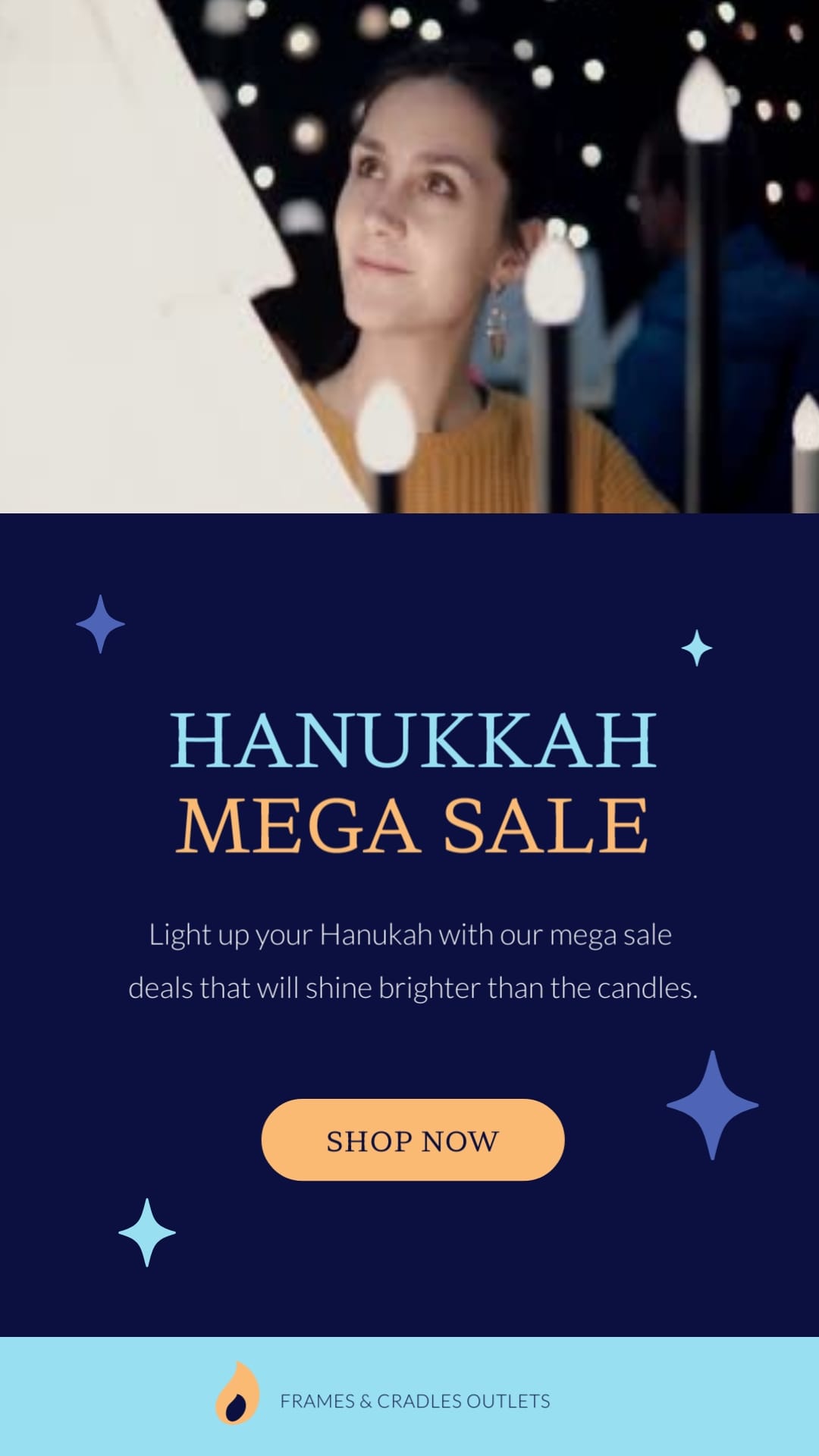 Animated Sale Hanukkah Greeting Card Square Template