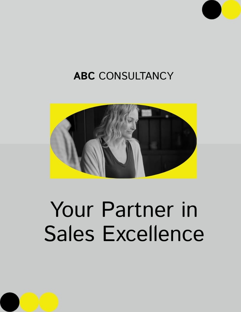 Sales Consultancy Booklet Template