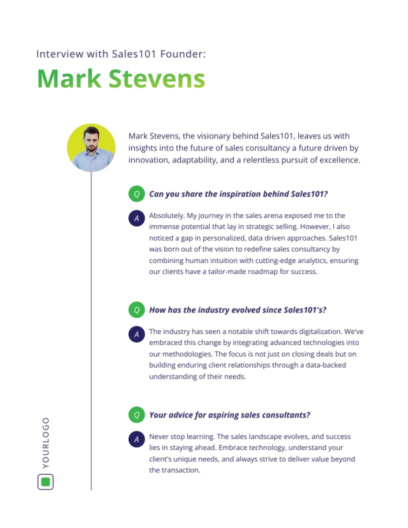 Sales Consultancy Magazine Template - Slide 6 Sales Consultancy Magazine Template - Slide 6