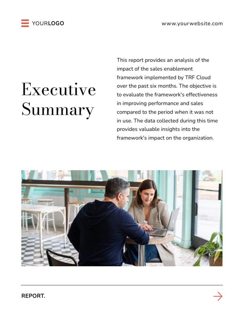 Sales Enablement Framework Report Template - Slide 3 Sales Enablement Framework Report Template - Slide 3