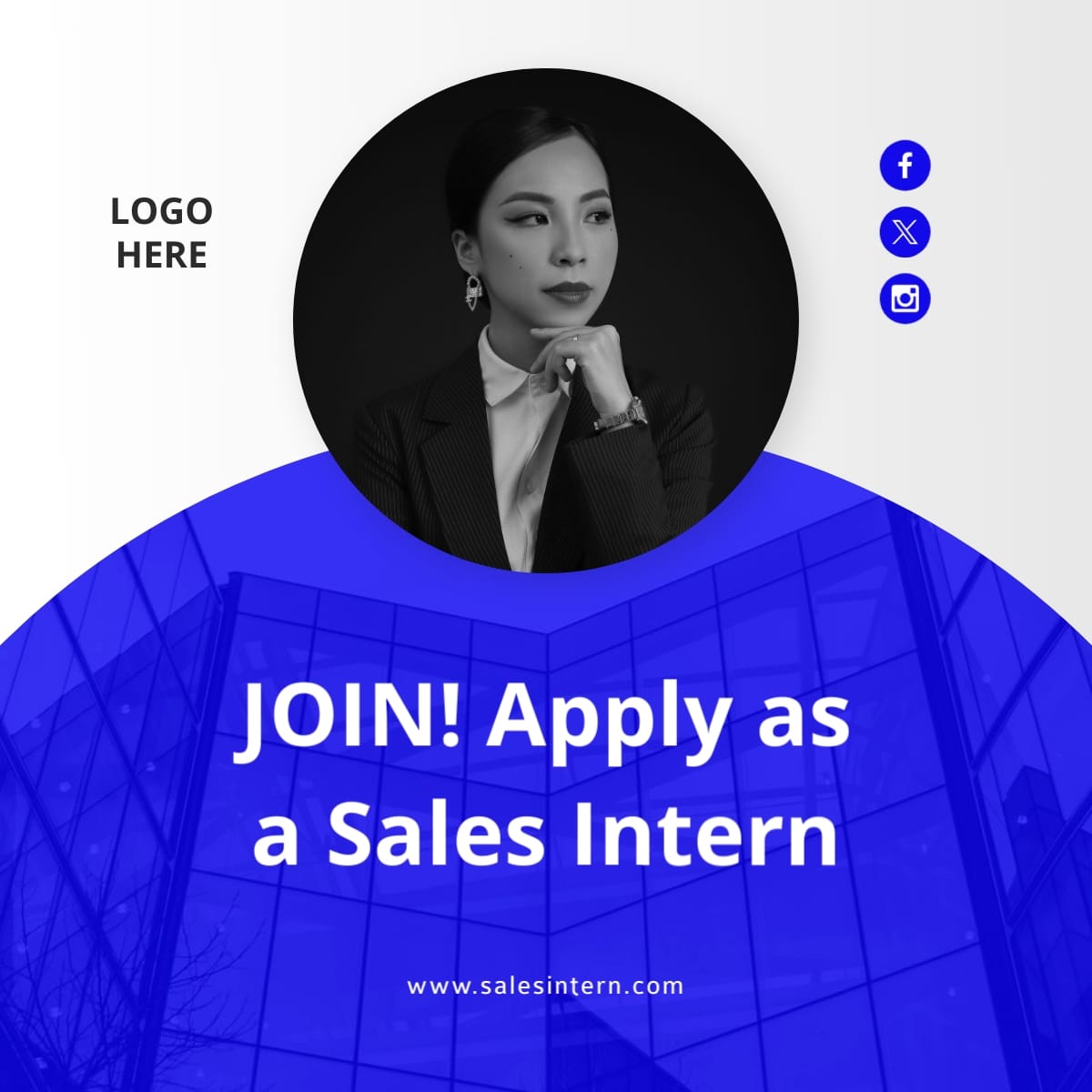 Sales Internship LinkedIn Post Template