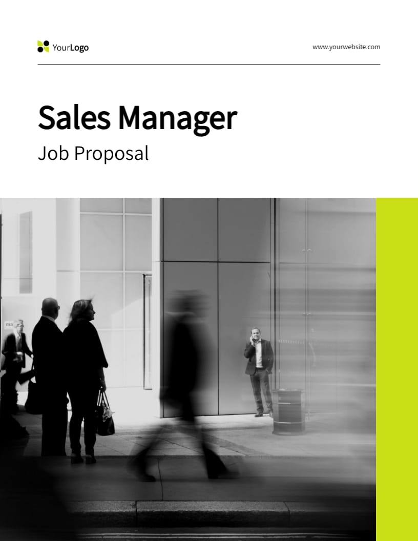 Sales Manager Job Proposal Template