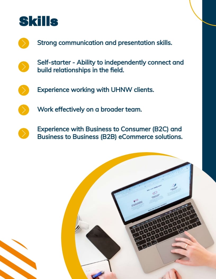 Sales Manager Portfolio Template - Slide 3 Sales Manager Portfolio Template - Slide 3