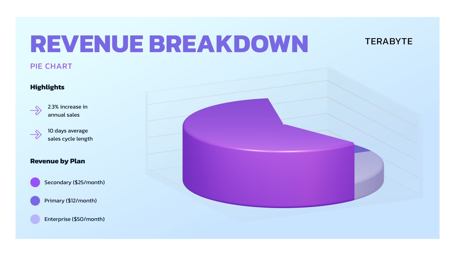 Sales Revenue Breakdown Pie Chart Template