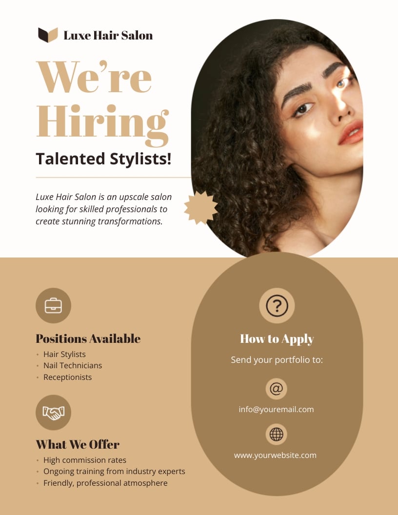 Salon Hiring Flyer Template