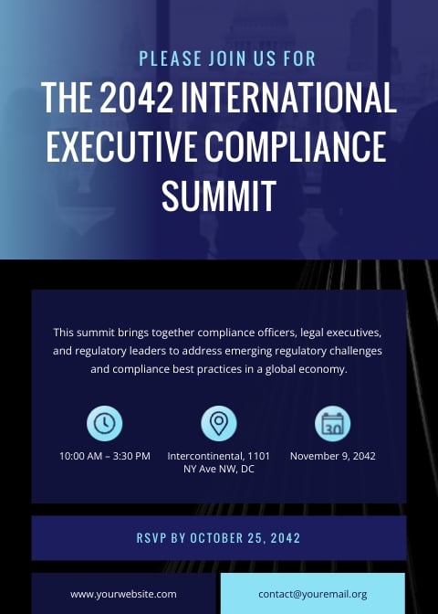 Save the Date Invitation Business Event Template