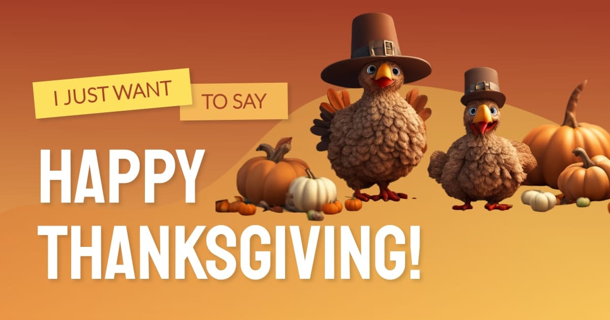 Say Happy Thanksgiving Facebook Post Template