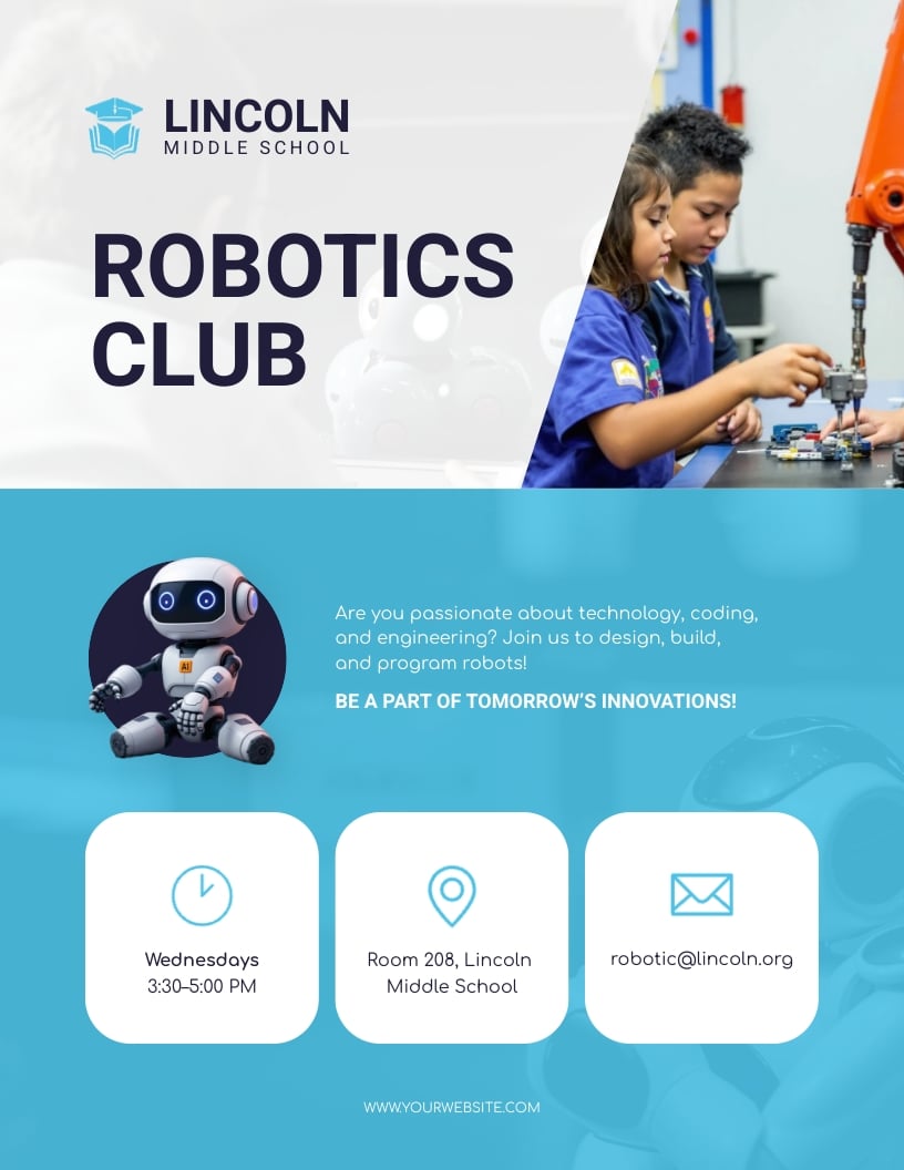 School Club Flyer Template