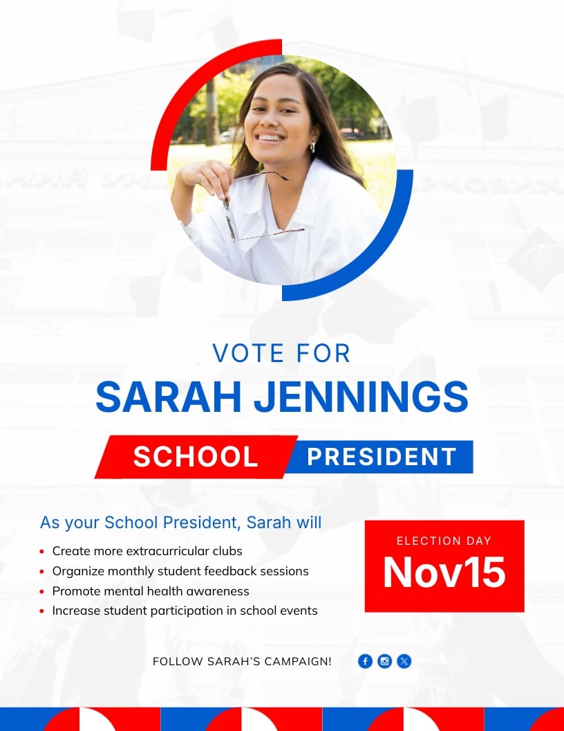 School Election Flyer Template