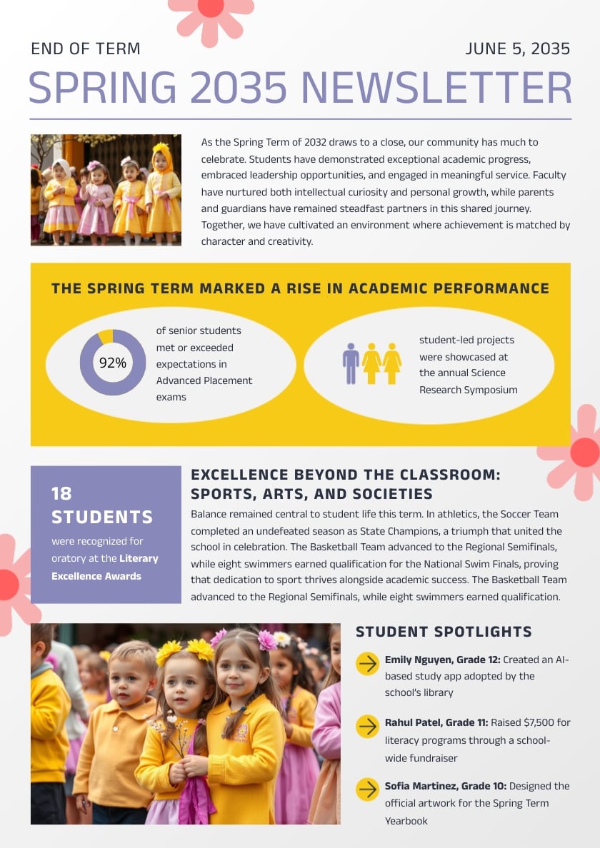 School Newsletter Template