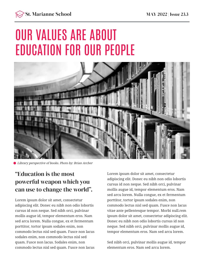 School Newspaper Template - Slide 2 School Newspaper Template - Slide 2