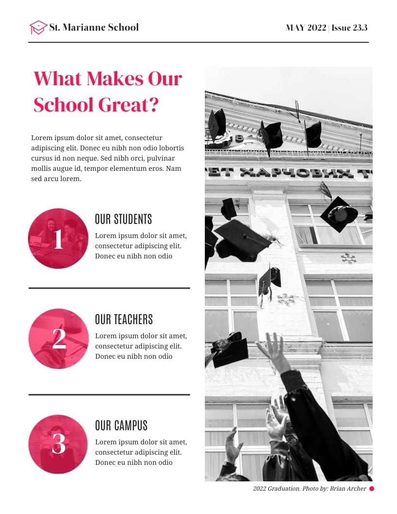 School Newspaper Template - Slide 3 School Newspaper Template - Slide 3