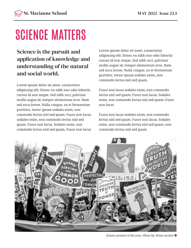 School Newspaper Template - Slide 4 School Newspaper Template - Slide 4