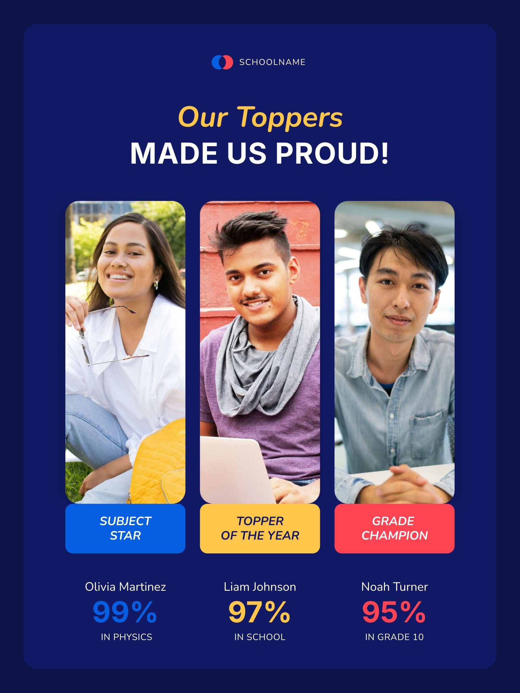 School Toppers Poster Template