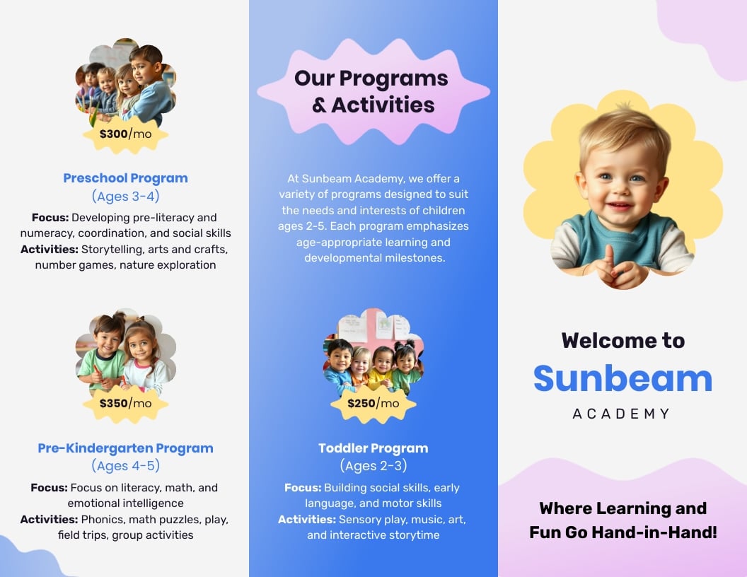 School Z-Fold Brochure Template