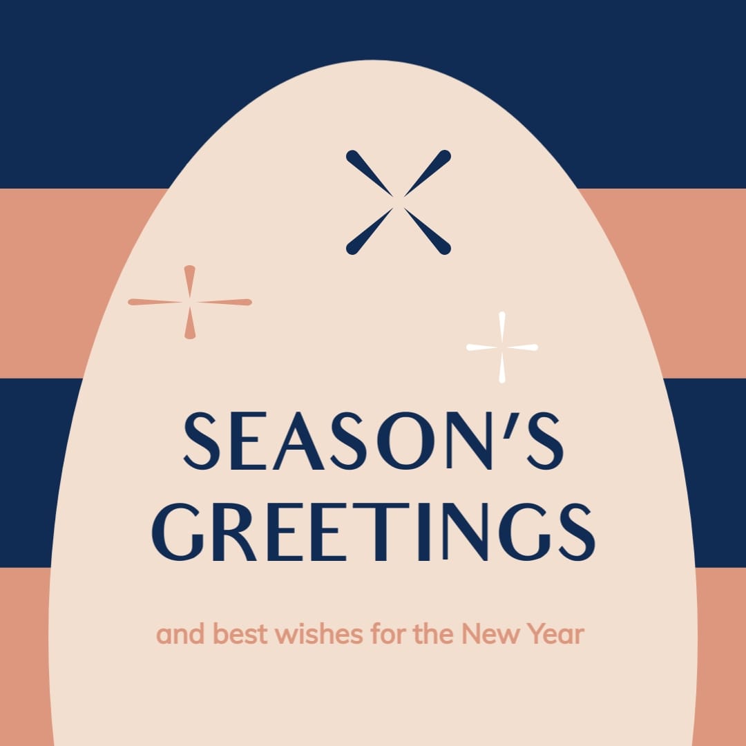 Seasons Greetings Wishes Animated Social Graphic Square Template