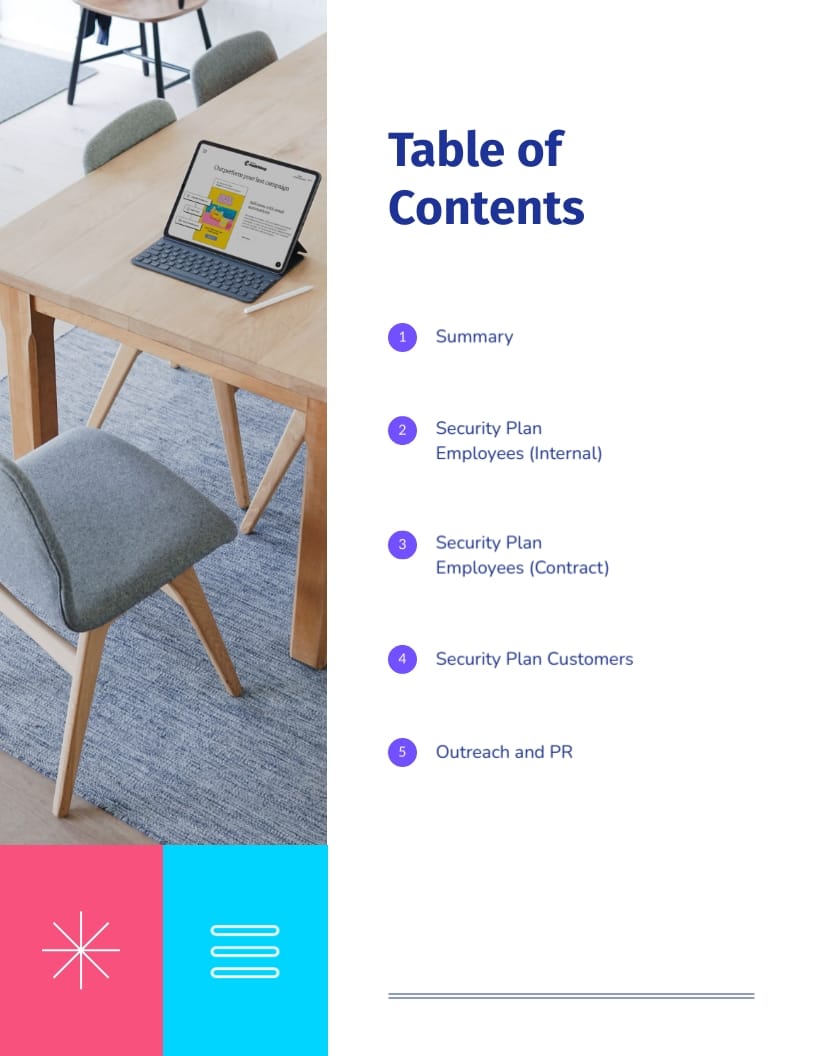 Security Policy Implementation Plan Template | Visme
