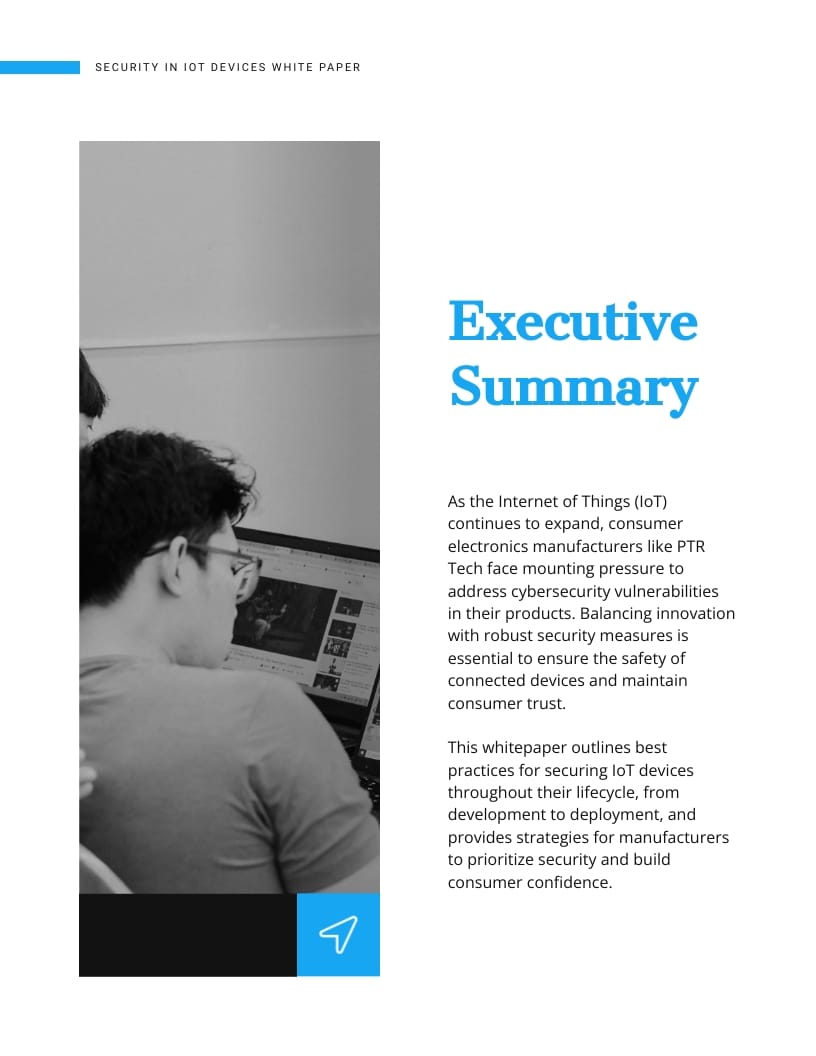 Security in IoT Devices White Paper Template - Slide 3 Security in IoT Devices White Paper Template - Slide 3
