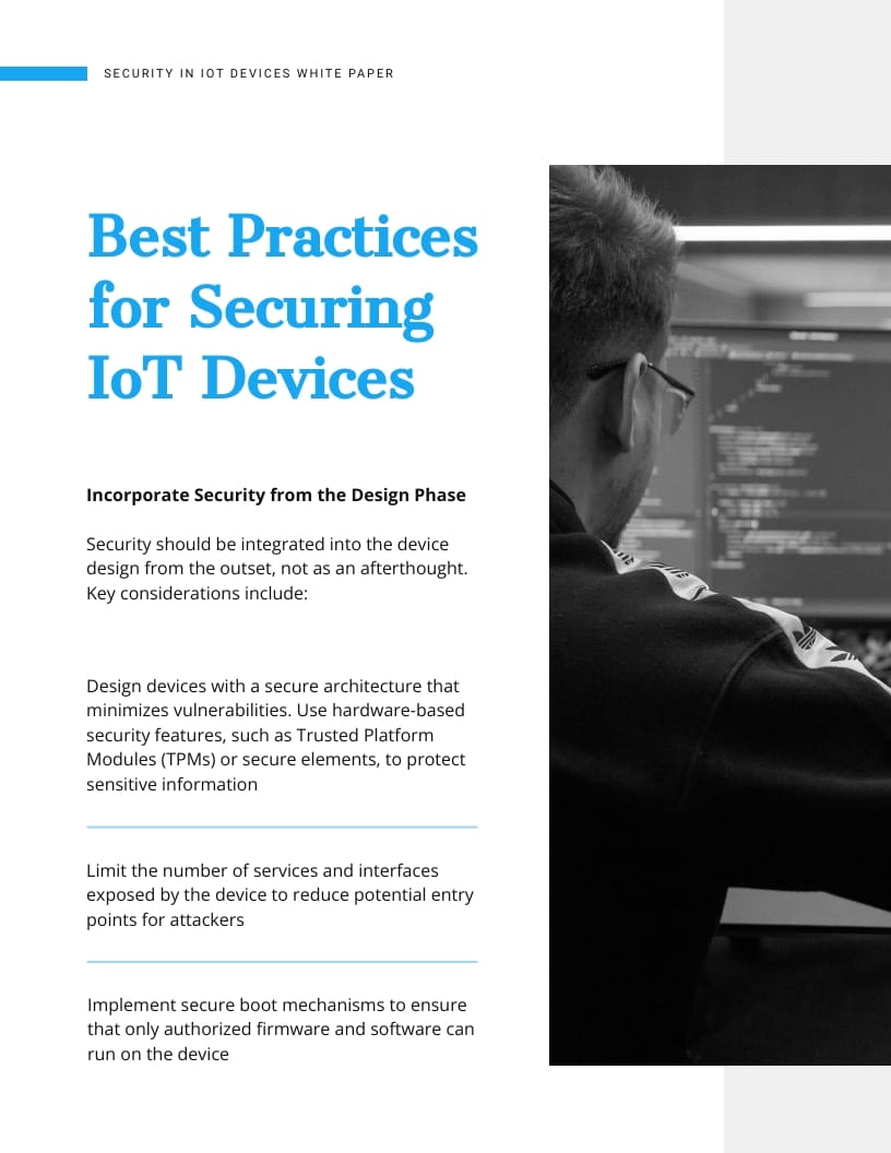 Security in IoT Devices White Paper Template - Slide 6 Security in IoT Devices White Paper Template - Slide 6