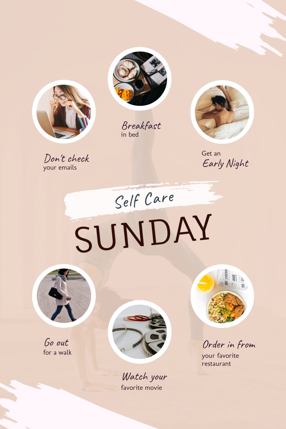 Self-Care Sunday Pinterest Post Template