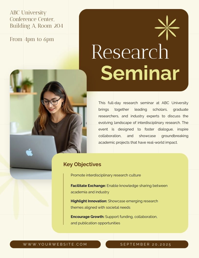 Seminar Event One Pager Template