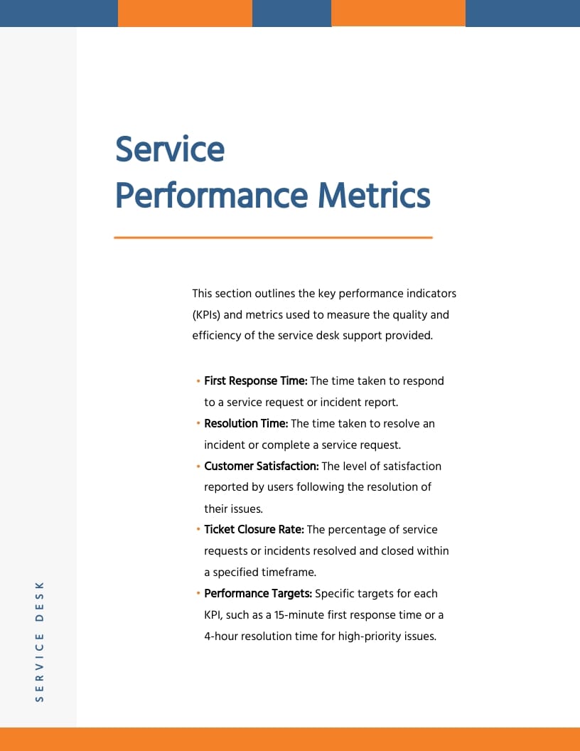 Service Desk Service Level Agreement SLA Template - Slide 3 Service Desk Service Level Agreement SLA Template - Slide 3