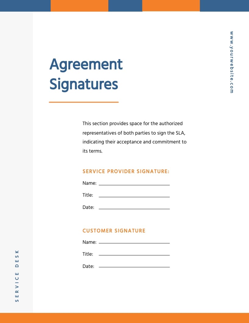 Service Desk Service Level Agreement SLA Template - Slide 7 Service Desk Service Level Agreement SLA Template - Slide 7