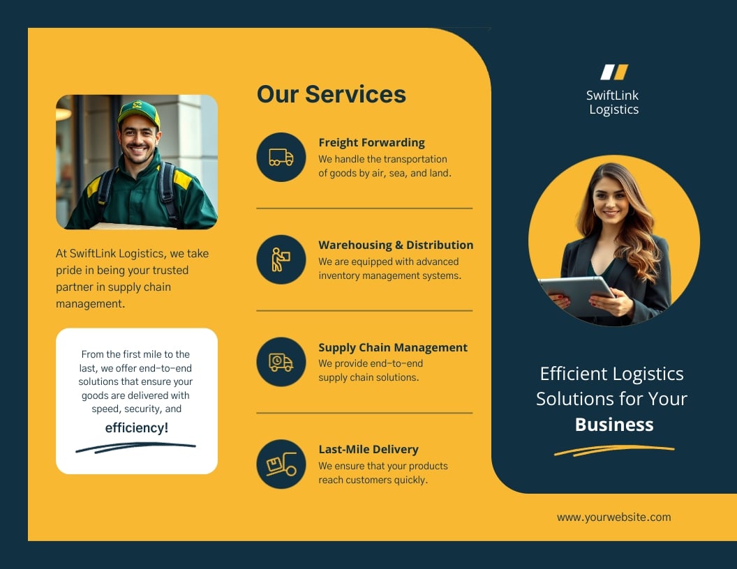 Services Z-Fold Brochure Template