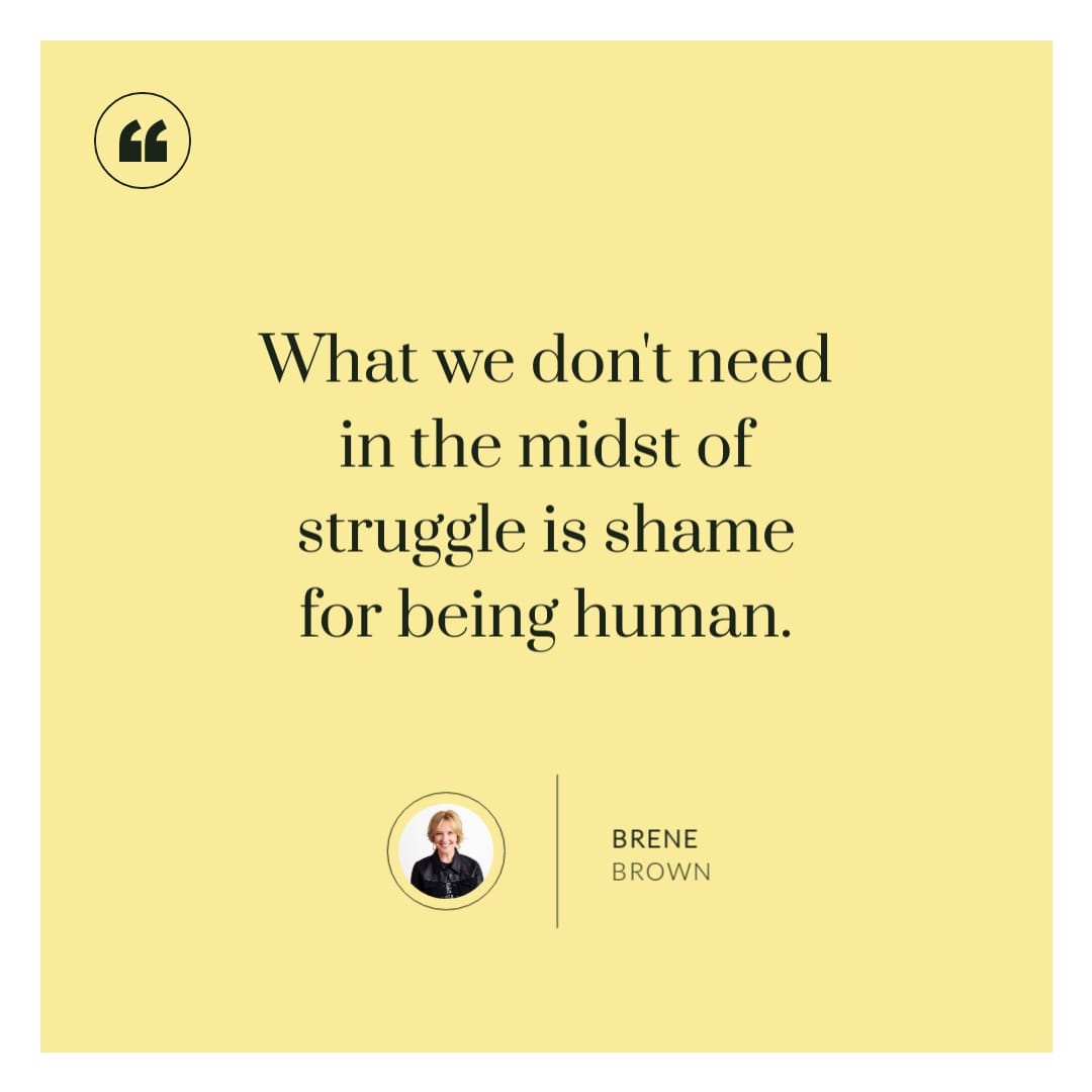 Shame for Being Human Quote Instagram Post Template