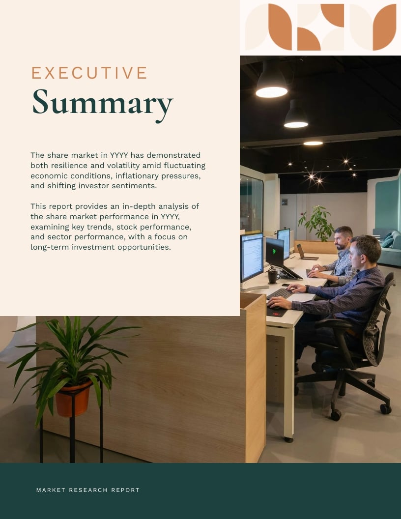 Share Market Research Report Template | Visme