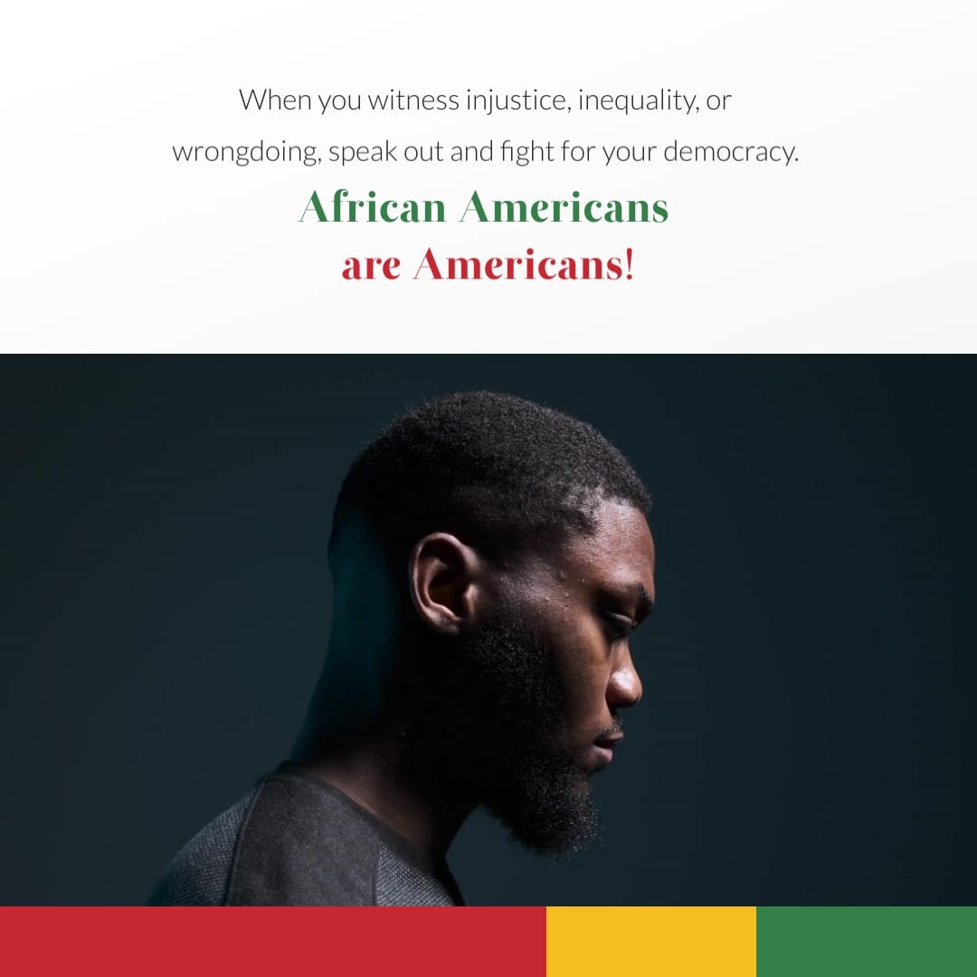 Simple African American History Greeting Card Square Template