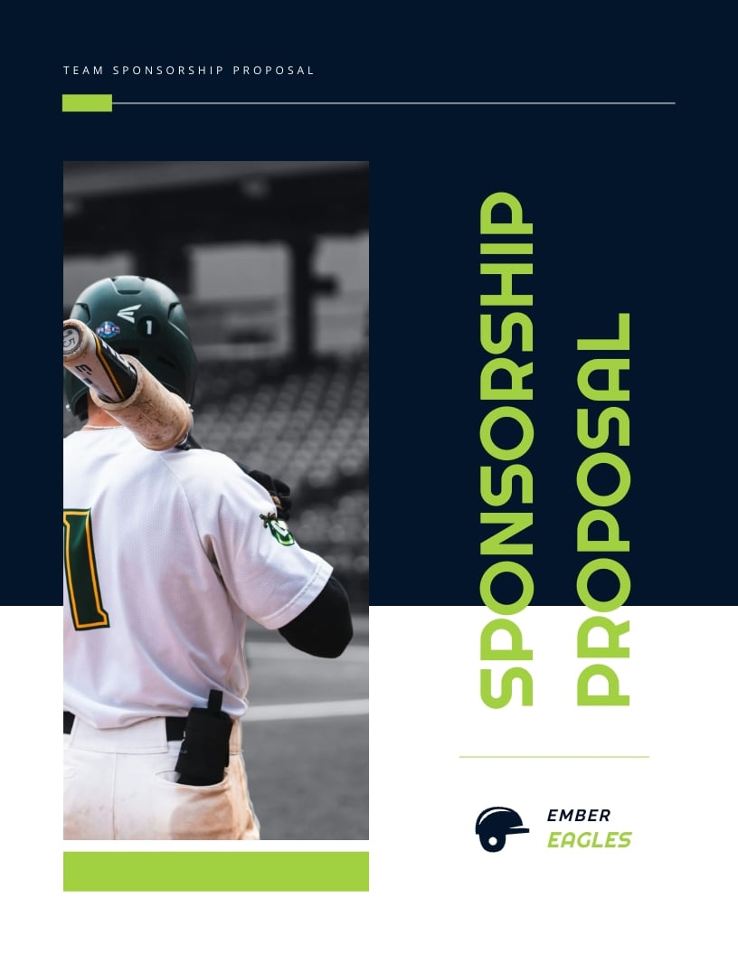 Simple Baseball Team Sponsorship Proposal Template